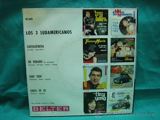 Discos de vinilo: Singels Los 3 Sudamericanos a&ntilde;o 1966 - Foto 1