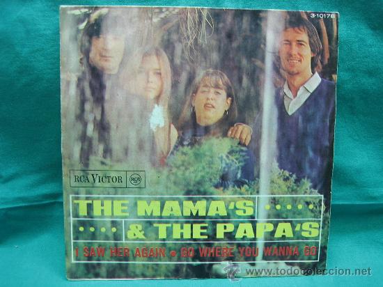 Discos de vinilo: Singels Mama&acute;s & Papa&acute;s a&ntilde;o 1966 - Foto 1