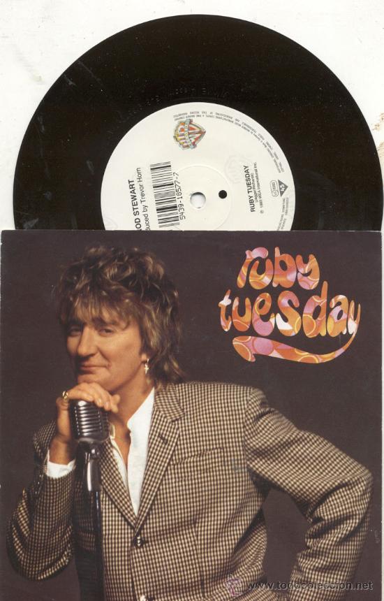 Discos de vinilo: SINGLE 45 RPM / ROCK STEWART ( ROLLING STONES ) RUBY TUESDAY - Foto 1