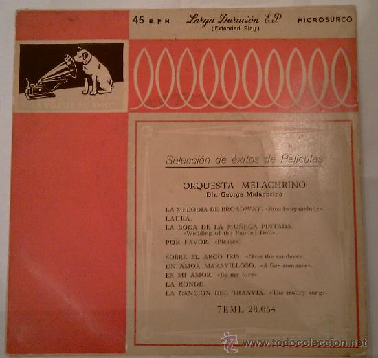 Discos de vinilo: SELECCI&Oacute;N DE &Eacute;XITOS DE PEL&Iacute;CULAS. ORQUESTRA MELACHRINO - Foto 1