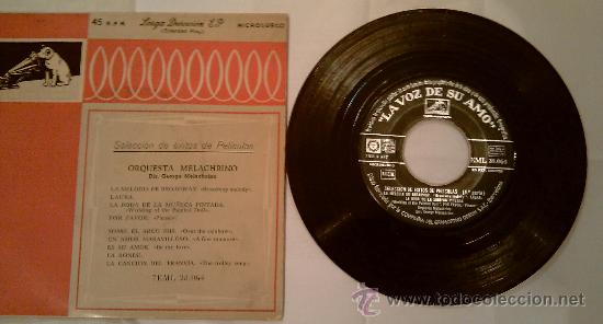 Discos de vinilo: SELECCI&Oacute;N DE &Eacute;XITOS DE PEL&Iacute;CULAS. ORQUESTRA MELACHRINO - Foto 3