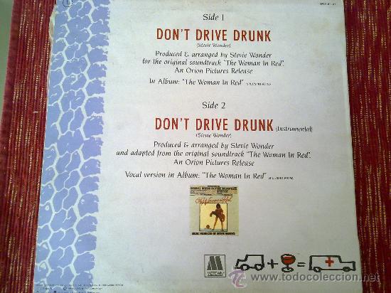 Discos de vinilo: STEVIE WONDER - DONT DRIVE DRUNK - LP 1984 - Foto 2
