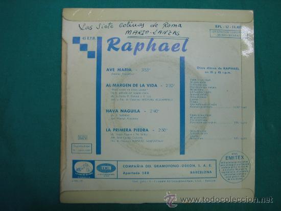 Discos de vinilo: Singels Raphael a&ntilde;o 1968 - Foto 2