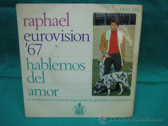Discos de vinilo: Singels Eurovision 67 Raphael - Foto 1