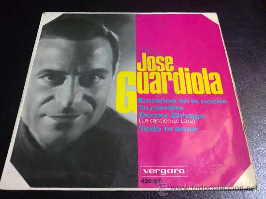 Discos de vinilo: JOS&Eacute; GUARDIOLA - EXTRA&Ntilde;OS EN LA NOCHE - EP ESPA&Ntilde;A - Foto 1