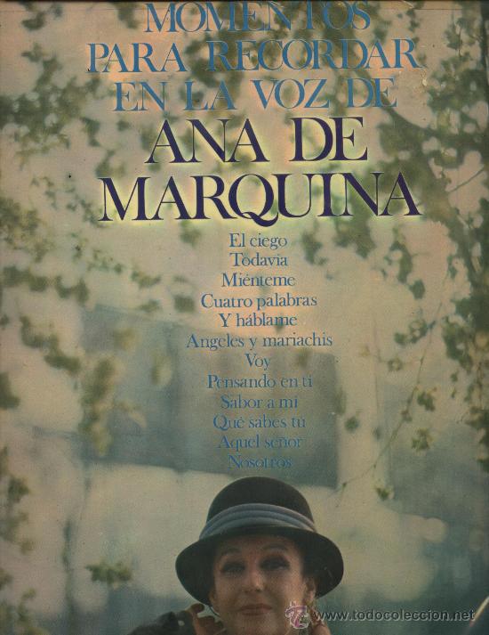 Disques de vinyle: Ana de Marquina - Momentos para recordar
