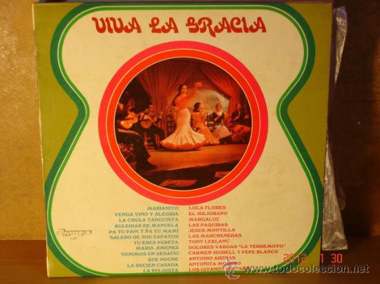Discos de vinilo: Lola Flores/ Los Gitanos Polinais/ Las Paquiras y mas - Viva La Gracia - Olympo L-137 - 1973