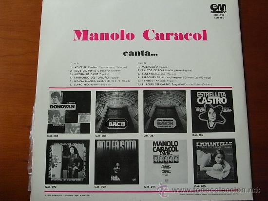 Discos de vinilo: Flamenco - Manolo Caracol canta... - Foto 2