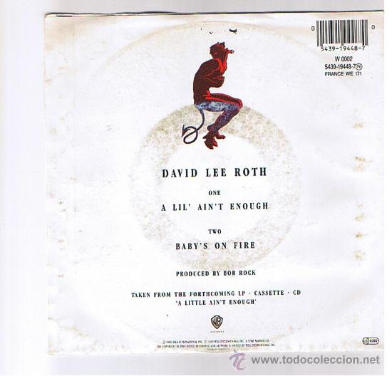 Discos de vinilo: DAVID LEE ROTH - A LIL&acute;AIN&acute;T ENOUGH - Foto 2