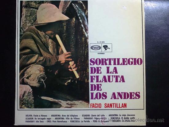 Discos de vinilo: SORTILEGIO DE LA FLAUTA DE LOS ANDES - FACIO SANTILLAN - Foto 1