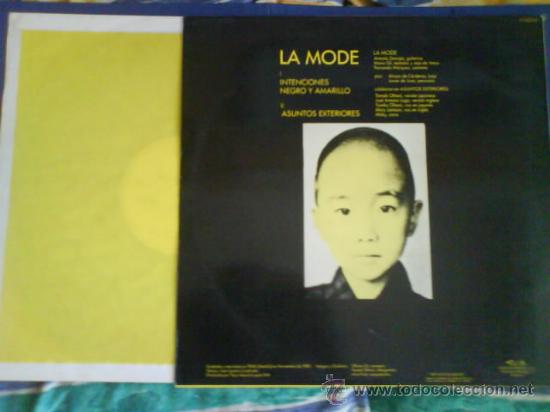 Discos de vinilo: LA MODE MAXI INTENCIONES NEGRO Y AMARILLO - Foto 2