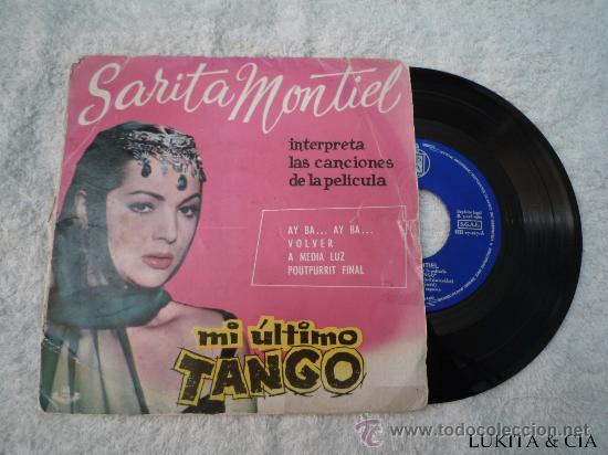 Disques de vinyle: SARA MONTIEL - AY BA... AY BA... - INTERPRETA CANCIONES DE LA PEL&Iacute;CULA MI &Uacute;LTIMO TANGO.