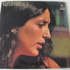 Discos de vinilo: JOAN BAEZ - DIEZ AÑOS DE EXITOS - DOBLE LP CON LIBRETO - 1970
