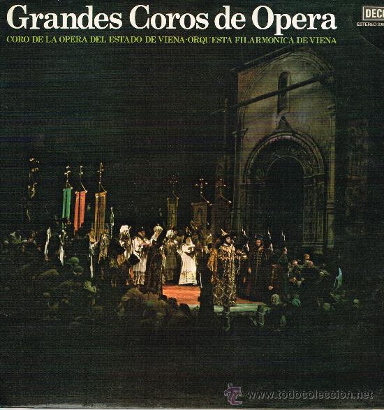 Discos de vinilo: Coro de la &oacute;pera de Viena - Grandes coros de Opera - Lp 1981 - - Foto 1
