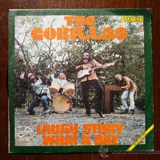 Discos de vinilo: THE GORILLAS - LAUGH STORY - WHAT A DAY - ZAFIRO - PROMOCIONAL. Lote 30476542