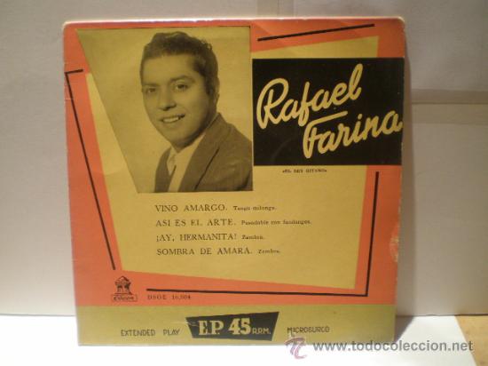 Discos de vinilo: SINGLE DE RAFAEL FARINA - A&Ntilde;OS 60 - Foto 1