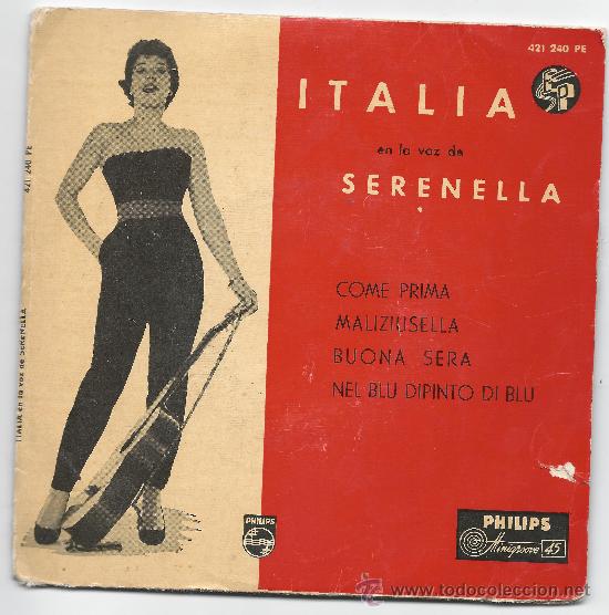 Discos de vinilo: EP- SERENELLA  - ITALIA EN SU VOZ  - PHILIPS