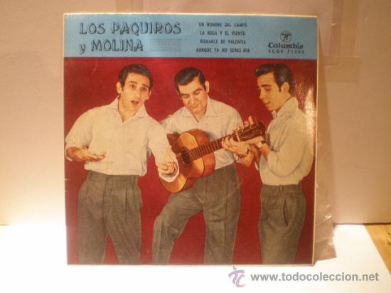 Discos de vinilo: SINGLE DE LOS PAQUIROS Y MOLINA - Foto 1