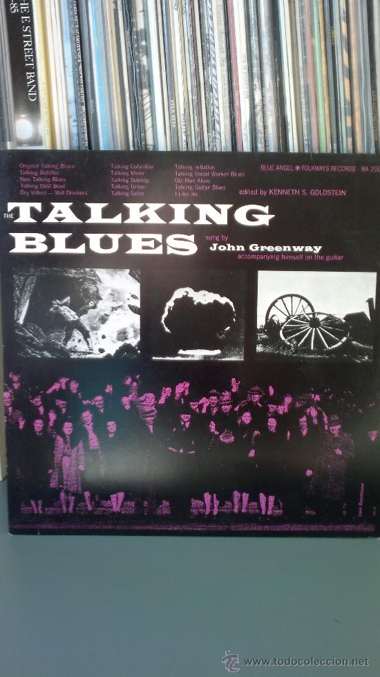 Discos de vinilo: THE TALKING BLUES - SUNG BY JOHN GREENWAY - Foto 1