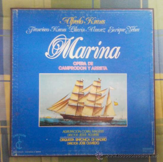 Discos de vinilo: MARINA - OPERA DE CAMPRODON Y ARRIETA. - Foto 1