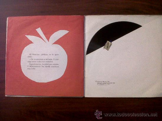 Discos de vinilo: DISCO SINGLE CUENTO INFANTIL-BLANCANIEVES-VERGARA-1965 - Foto 4