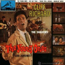 Discos de vinilo: CLIFF RICHARD & THE SHADOWS - EP VINILO 7’’ - SPANISH PRESS - THE YOUNG ONES + 3 - LA VOZ DE SU AMO. Lote 30566941