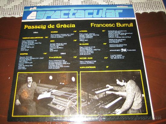 Discos de vinilo: FRANCESC BURRULL - PASSEIG DE GRACIA - 1988 - Foto 2