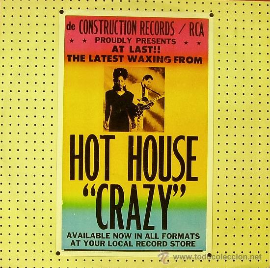 Discos de vinilo: HOT HOUSE-CRAZY MAXI SINGLE 1988 (UK) - Foto 1