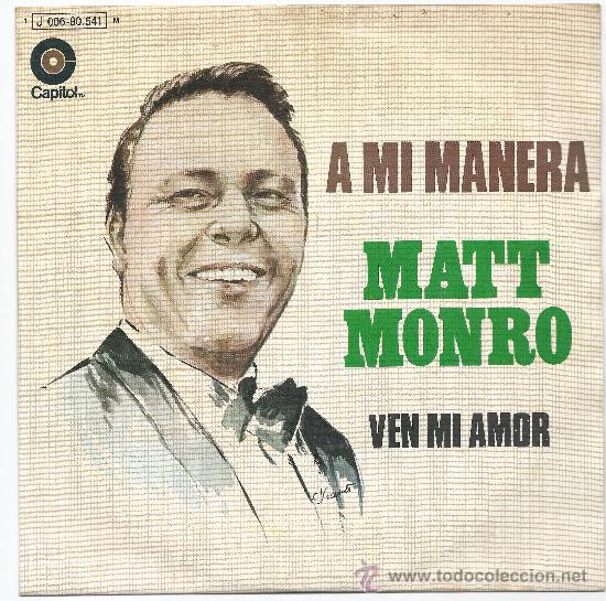Discos de vinilo: 3430- DISCO SINGLE MATT MONRO -A MI MANERA -CAPITOL - Foto 1