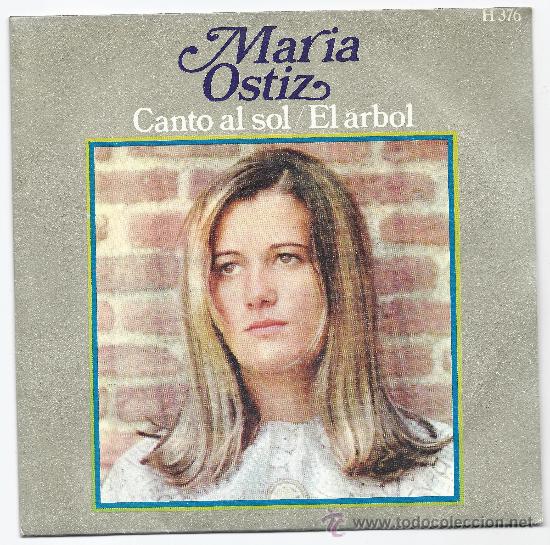 Discos de vinilo: 3436- DISCO SINGLE- MARIA OSTIZ- CANTO AL SOL- HISPAVOX - Foto 1