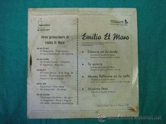 Discos de vinilo: Singels EMILIO EL MORO 1969 - Foto 2