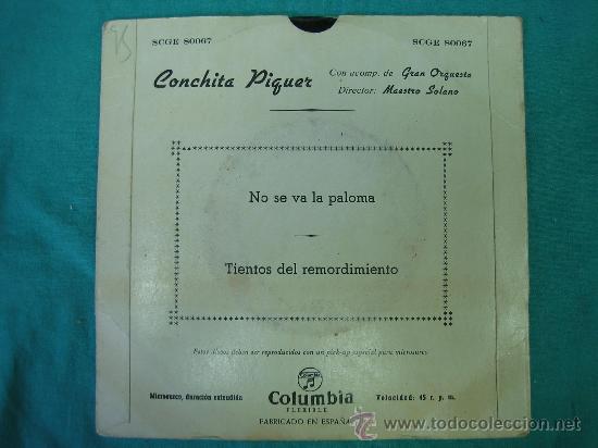 Discos de vinilo: Singels CONCHITA PIQUER - Foto 2
