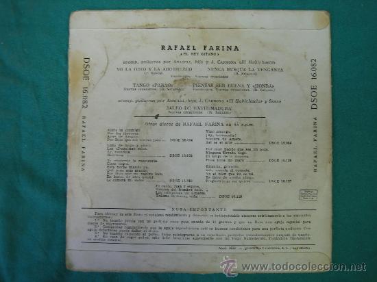 Discos de vinilo: Singels RAFAEL FARINA - Foto 2