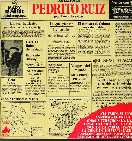 Discos de vinilo: Pedrito Ruiz - Los &eacute;xitos de Pedrito Ruiz - Lp 1978 - Foto 1
