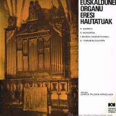 Discos de vinilo: JOAKIN PILDAIN ARAOLAZA - EUSKALDUNEN ORGANU ERESI HAUTATUAK - LP 1975 - EUSKERA. Lote 30686048