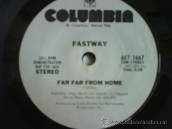 Discos de vinilo: FASTWAY  FAR FAR FROM HOME .DEMOSTRATION 1 SIDE - Foto 1