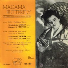 Discos de vinilo: VICTORIA DE LOS ANGELES / GIUSEPPE DI STEFANO - MADAME BUTTERFLY - EP 1958