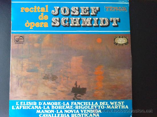 Discos de vinilo: JOSEF SCHMIDT - RECITAL DE &Oacute;PERA - LP - Foto 1