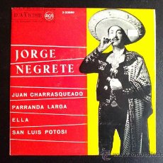 Discos de vinilo: JORGE NEGRETE, JUAN CHARRASQUEADO. EP DE VINILO COMO NUEVO. Lote 30749151