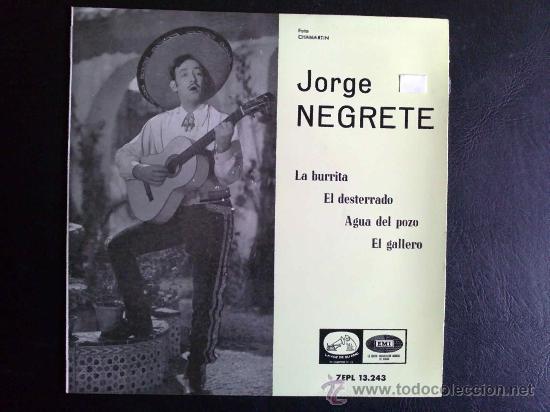 Discos de vinilo: JORGE NEGRETE, LA BURRITA. EP DE VINILO - Foto 1