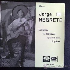 Discos de vinilo: JORGE NEGRETE, LA BURRITA. EP DE VINILO. Lote 30749160