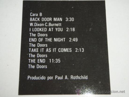 Discos de vinilo: THE DOORS  DOORS  1974 - SPAIN LP33 ELEKTRA* - Foto 4