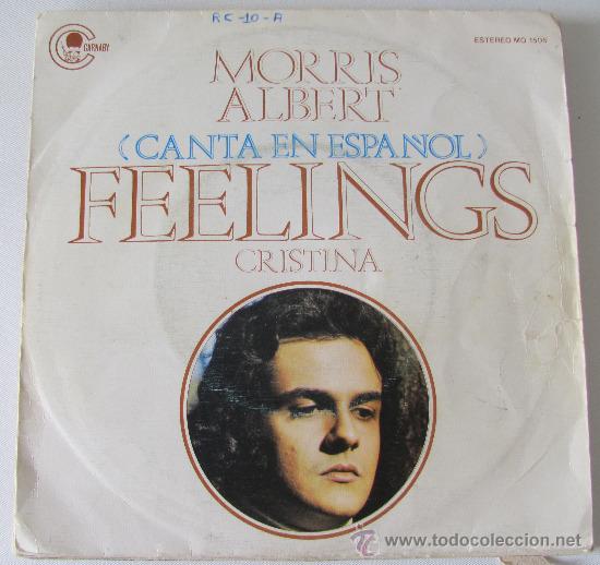 Discos de vinilo: MORRIS ALBERT - FEELINGS  CANTADO EN ESPA&Ntilde;OL - SINGLE - 1975 - Foto 1