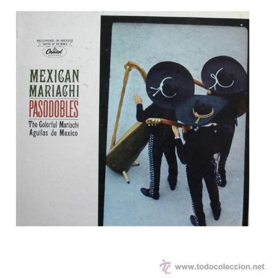 Vinyl records: Colorful Mariachi Aguilas De Mexico, The  Mexican Mariacho Pasodobles lp us  capitol t 10331