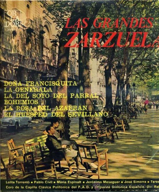 Discos de vinilo: LAS GRANDES ZARZUELAS - LP DE 10 PULGADAS (DISCOLIBRO, 1965)