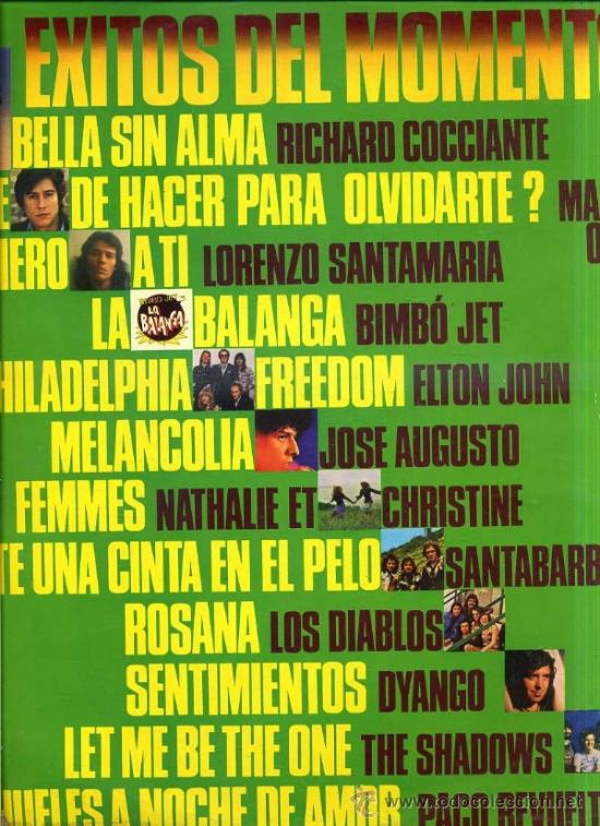 Discos de vinilo: EXITOS DEL MOMENTO VOL. 2 (ODEON, 1975) LOS DIABLOS, ELTON JOHN, SANTABARBARA... - Foto 1