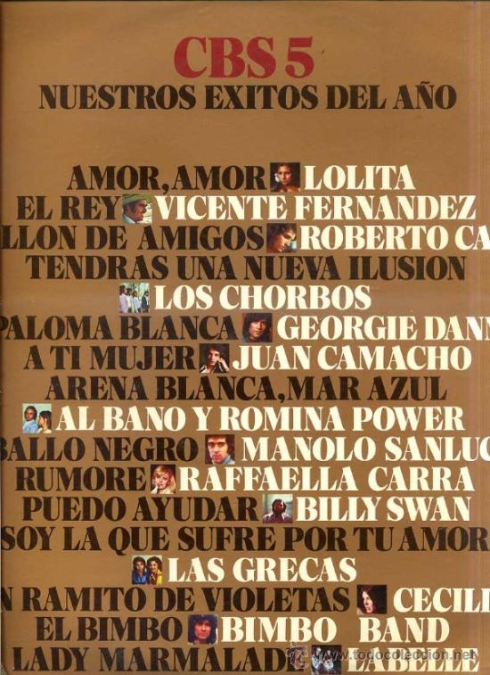 Discos de vinilo: NUESTROS &Eacute;XITOS DEL A&Ntilde;O (CBS, 1975) LAS GRECAS, LOS CHORBOS, CECILIA... - Foto 1