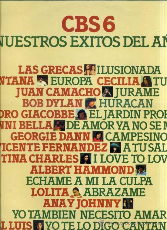 Discos de vinilo: NUESTROS &Eacute;XITOS DEL A&Ntilde;O (CBS, 1976) LAS GRECAS, SANTANA, CECILIA... - Foto 1