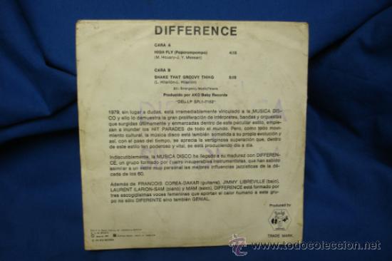 Discos de vinilo: DIFFERENCE - HIGH FLY/SHAKE THAT GROOVY THING - RCA 1979 - Foto 2
