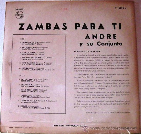 Discos de vinilo: LP argentino de Andr&eacute; y su conjunto a&ntilde;o 1964 - Foto 2